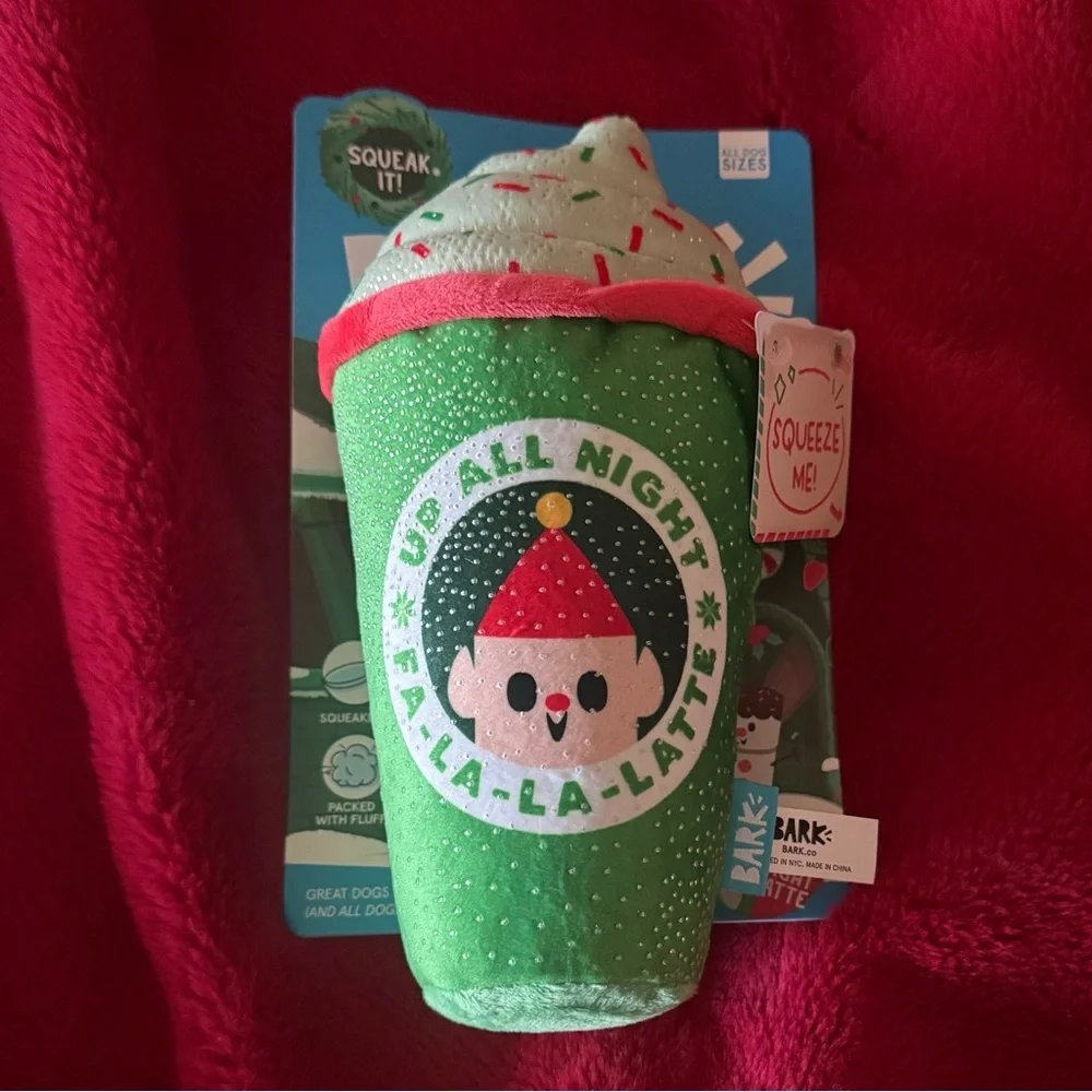 NWT Fa La La Latte Bark Dog Toy